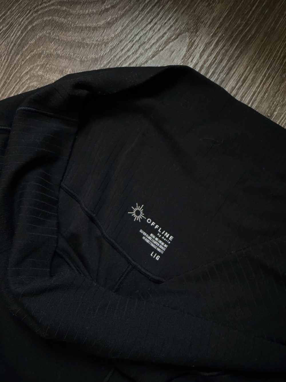 aerie Black Wide-Leg Flare Pants - Picture 2 of 2
